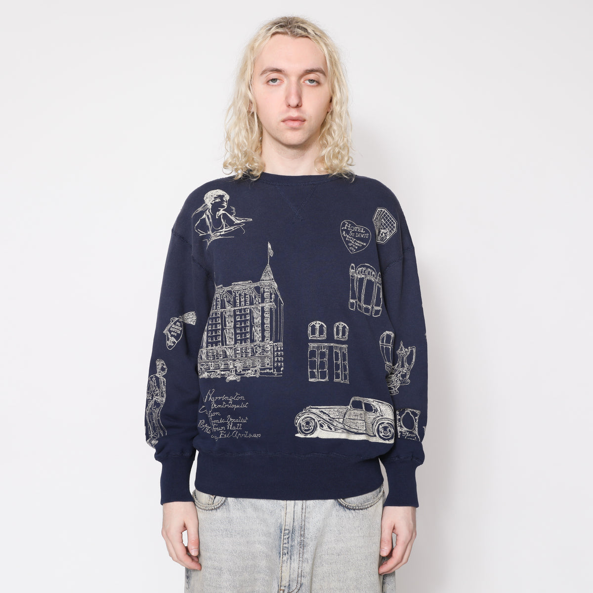 Hotel Crewneck - Navy – Samuel Zelig