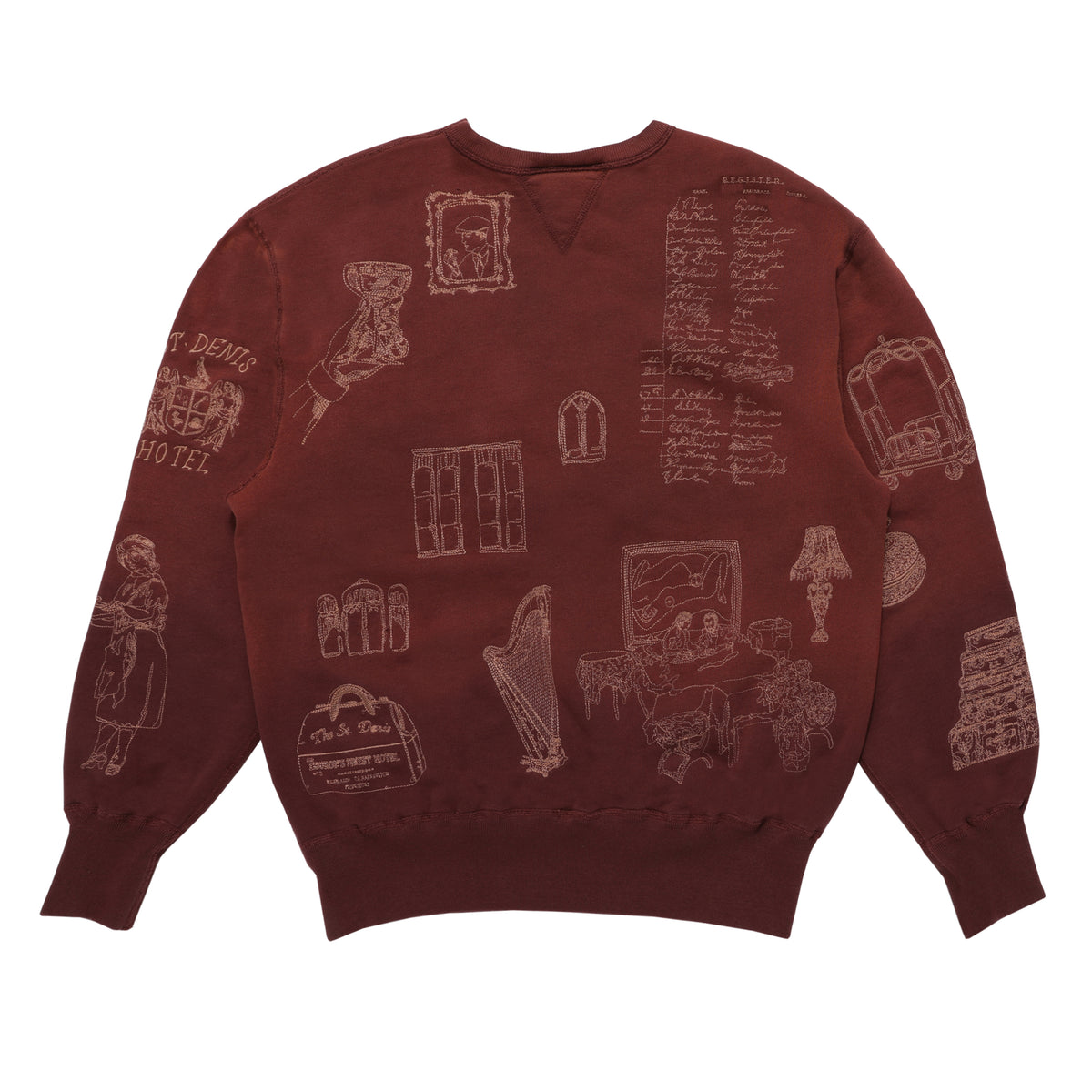 Hotel Crewneck - Burgundy – Samuel Zelig
