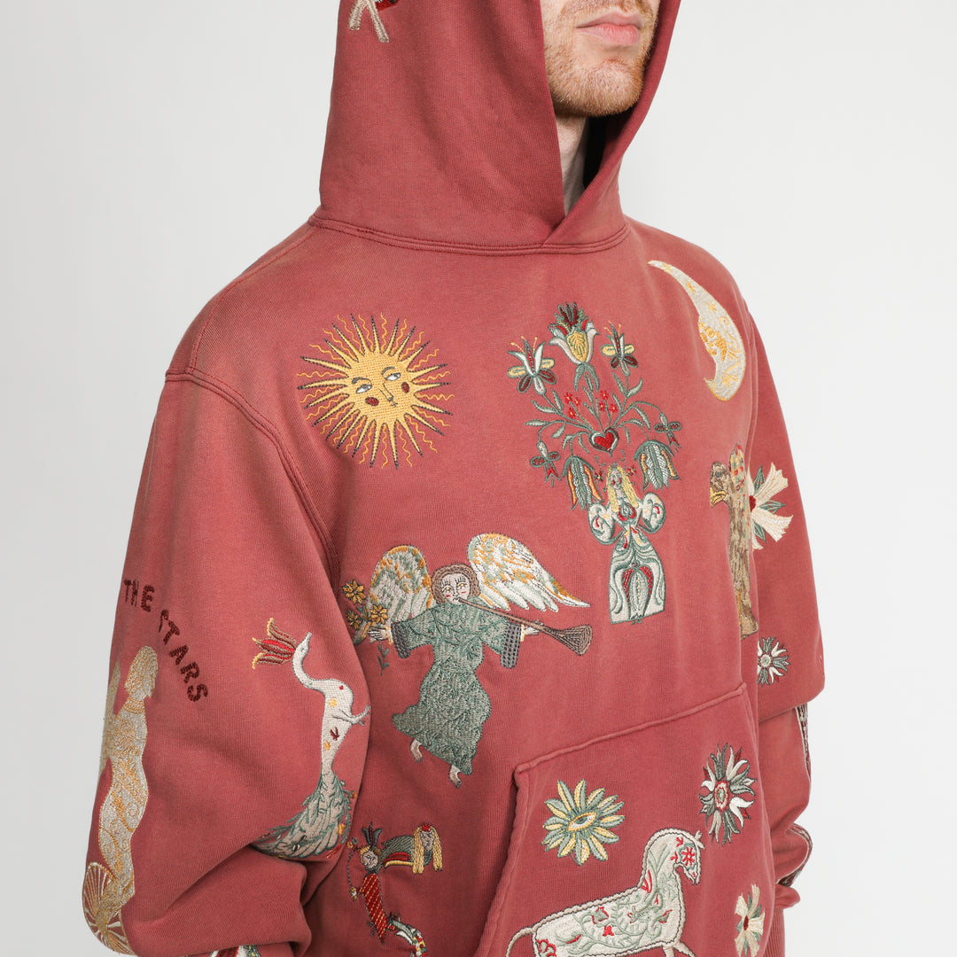 Folk Hoodie - Burgundy – Samuel Zelig