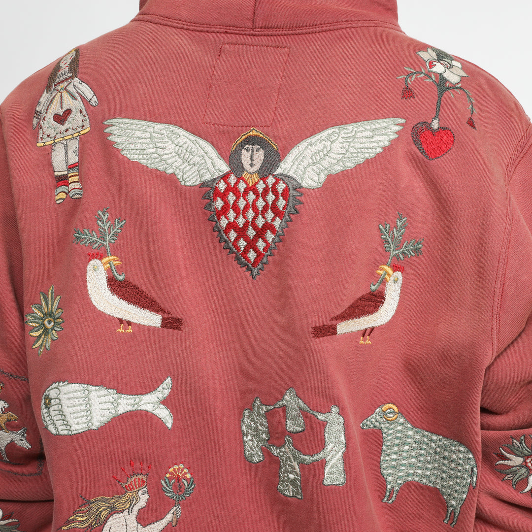 Folk Hoodie - Burgundy – Samuel Zelig
