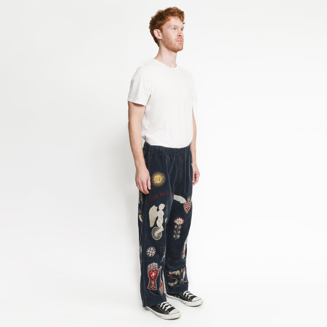 Folk Pant - Navy – Samuel Zelig