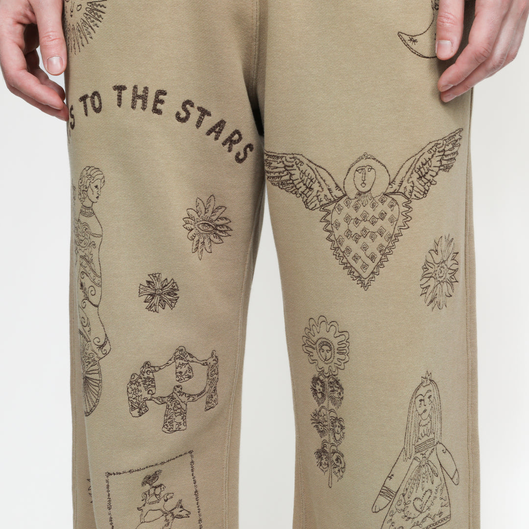 パンツ SWUN Original Embroidered Pants L Demi Black Embroidered Pant | Bottoms | Apparel