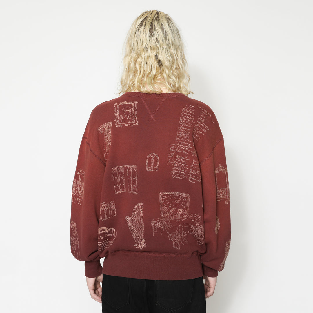 Hotel Crewneck - Burgundy – Samuel Zelig