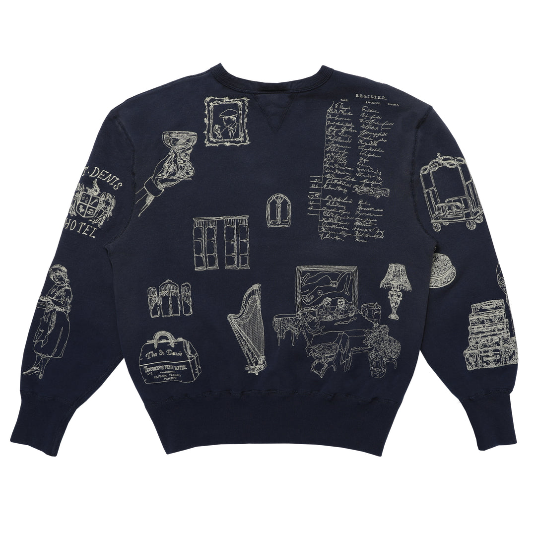 the hotel lobby archives Samuel スウェット Hotel Crewneck - Navy – Samuel Zelig